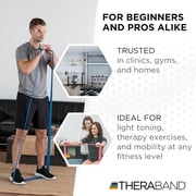 THERABAND Resistance Bands, Level 5, Extra Heavy, Blue, 5.8 lbs Resistance, 5 Foot, Pack of 30