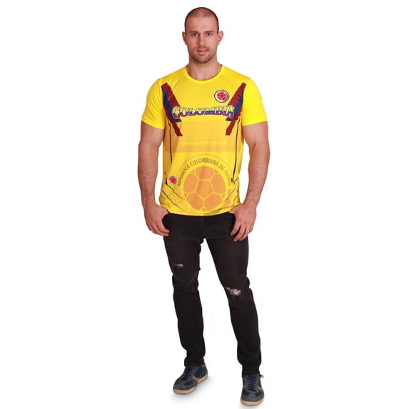 World Cup Soccer T-Shirts Adult & Kids Family Set, Colombia 1, Size: Men 2X