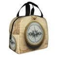 thumbnail image 2 of Sikiie Magnetic Old Compass On World Map Lunch Bag for Women & Men Adult Insulated Lunch Box, Food Lunch Containers Lunch Tote Bags for Work, Travel, Outdoor, 2 of 8