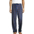 thumbnail image 3 of Hanes Mens Micro Fleece Sleep Lounge Pajama Pant 41373-X-Large (Blue Plaid), 3 of 3