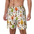 thumbnail image 2 of Uemuo Animals Forest Pattern Mens Swim Trunks Quick Dry Board Shorts with Mesh Lining, Stretch Beach Shorts Quick Dry No-Chafing Board Shorts-Medium, 2 of 9