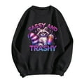 thumbnail image 4 of WEAIXIMIUNG Womens Sweatshirt Zip Up Pattern Funny Bohemian Cute Stay Garbage Oversized Hoodless Hoodie, 4 of 4