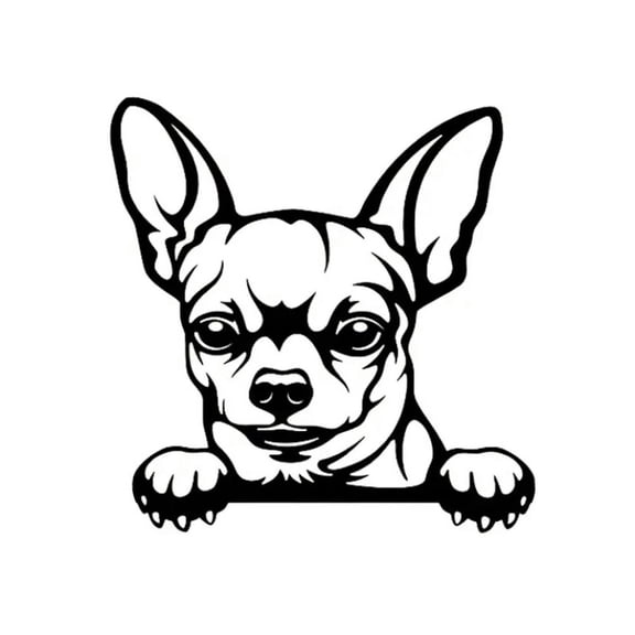 Peeking Chihuahua Sticker for Cars, Chihuahua Cute Dog Decals for Window Bumper Mirror Indoor Outdoor, Peeking Car Sticker Decals Anime Vinyl Cute Peel and Stick (Chihuahua)