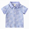 thumbnail image 1 of NIEWTR Polos en Coton Extensible pour Garçons Coupe Classique Manches Courtes Hauts à Col Uniformes Scolaires (Bleu, 5-6 Ans), 1 of 9