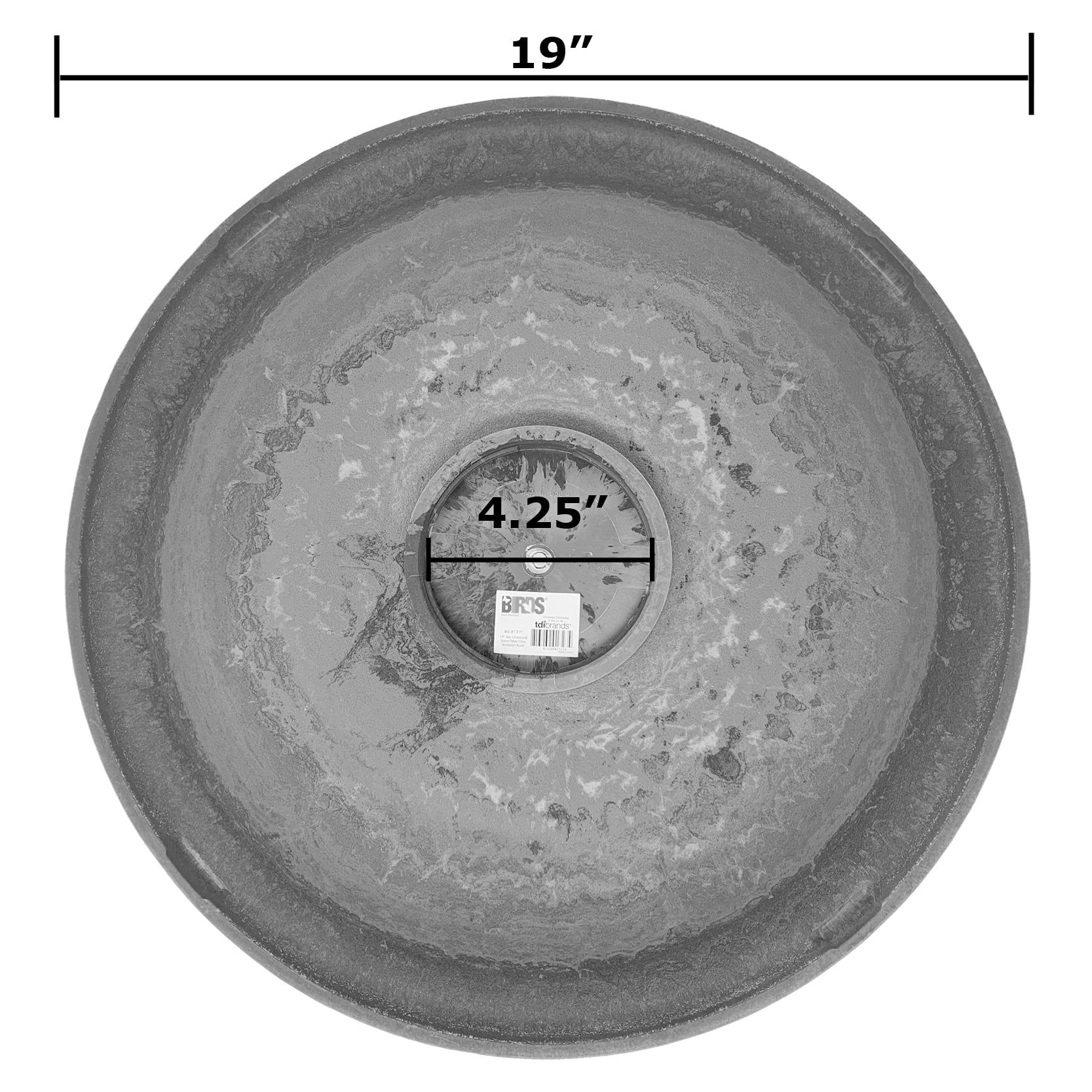 Bird and Beyond Modern Lightweight Clay Bird Bath Basin
