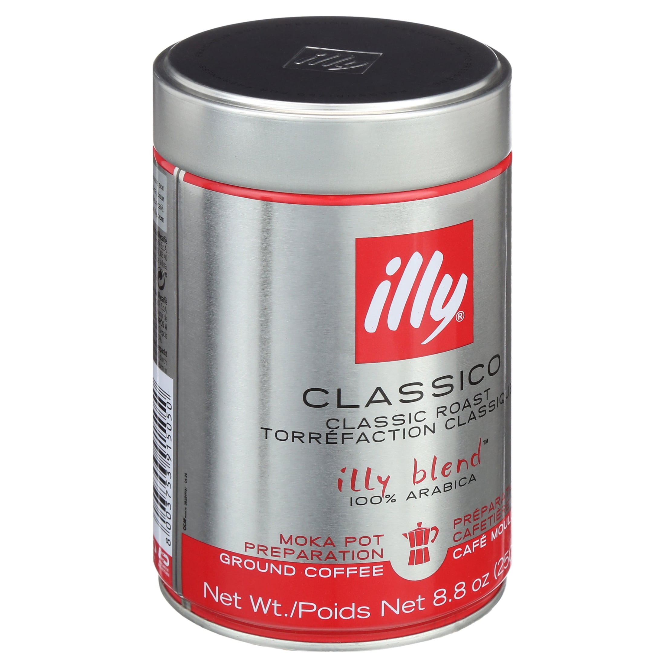 illy Ground Moka Classico Medium Roast Coffee, 8.8 Oz - Walmart.com