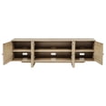 thumbnail image 4 of Kailani 79-inch 4-door Cane TV Stand Media Console Beige Oak, 4 of 4