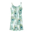 thumbnail image 5 of FVWITLYH Vêtements d'Été Femmes Robe de Plage Femme Couleur Unie Sans Manches Dos Nu Camisole Mini Robe de Plage Robe de Fête Bleu Clair, TG, 5 of 5