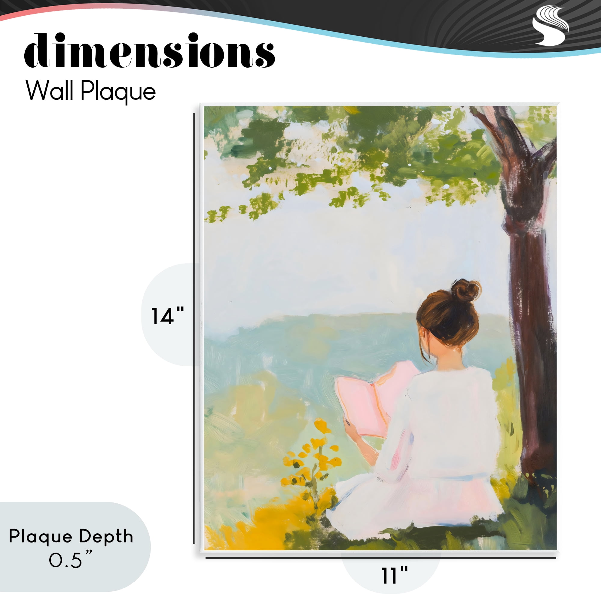 Stupell Industries Girl Reading in Nature Wall Plaque Art, design by The Prints Vibe