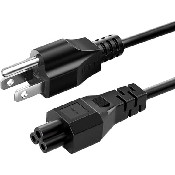 xixishop 10FT 3 Prong Laptop Power Cord, 10A 125V Mickey Mous AC Power Cord Replacement for HP, Dell, Acer, Lenovo, Samsung, Asus Notebook Computer Power Cable (IEC320 C5 to NEMA 5-15P), 1Pack