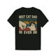 thumbnail image 1 of Men'S "Best Cat Dad Ever" Graphic T-Shirt - Funny Summer Short Sleeve Tee with Cat and Paw Print Design, Black Casual Gift for Cat Lovers, Everyday Tshirt | Playful Design | Retro Style Shir, 1 of 6