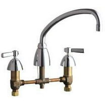 Low Arc Kitchen Faucet, Manual, 8" Mount, 3 Hole Commercial