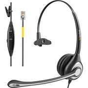 Wantek Corded Telephone Monaural with Noise Canceling Work for Yealink T19P T20P T21P T22P T26P T28P Avaya