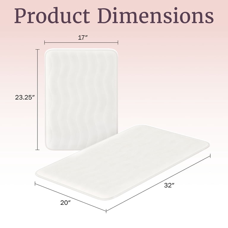 Somerset Home 2-Piece Memory Foam Bath Rug Set, White photo 5