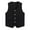 Black, variant on Kids Volunteer Activities Vest Solid Color Button Down Waistcoat Boys Girls Waiter Bartender Sky Blue L/12