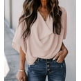 thumbnail image 1 of Women's Apricot Draped Blouse, 1 of 7