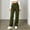 Army Green women straight leg pants a1, variant on Cagogo Women Straight Leg Elastic Waist Pants with Pockets Casual Solid Streetwear Loose Long Cargo Trousers for Vacation Travel Work Lounge, Gray M