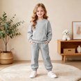 thumbnail image 5 of Kogui Cute Winter Clothes for Teen Girls Little Girls Clothes Set Cute Girls Outfits Long Sleeve Tops and Pants Set Size 8-9 (Grey,8-9 Years), 5 of 6