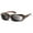 Crystal Brown Frame, variant on Churada Wind-Blocking Padded Polarized Sunglasses for Outdoors, UV400, Polarized Copper Lenses, Glossy Black, Small & Medium