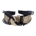 thumbnail image 2 of Motique Accessories Beautiful Holiday Tulle Knot Headband with Sequins for Women and Girls-Gold, 2 of 3