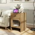 thumbnail image 3 of Kadyn Nightstand with Drawer and Cabinet, Bedside Table for Living Room, Bedroom, Natural, 3 of 8