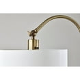 thumbnail image 4 of Adesso Meredith 59" 3-Way Marble & Antique Brass Task Floor Lamp with White Drum Shade, 4 of 5