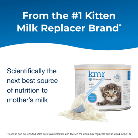 KMR Natural Milk Kitten Formula Replacer Powder Cat Supplement 6 or 12oz PetAg