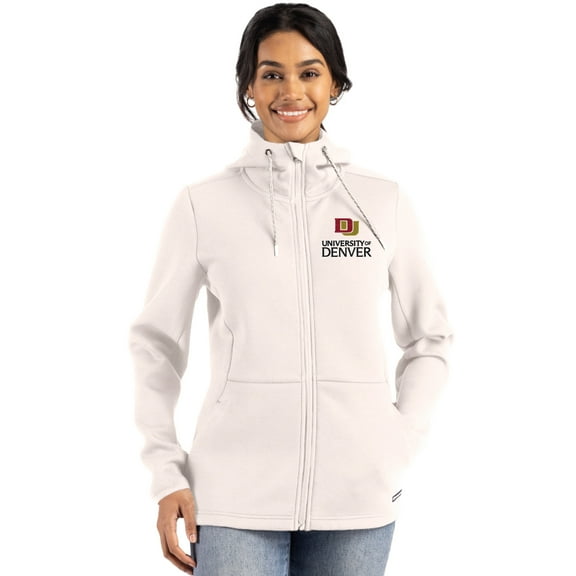 Women's Cutter & Buck  Tan Denver Pioneers Roam Eco Recycled Full-Zip Jacket