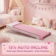 thumbnail image 2 of FYC Walking Pad Treadmill with 15% Auto Incline, 350 lbs Capacity 3.5HP Ultra Quiet Brushless Motor, 0.5-6MPH Speed, Bluetooth Speaker & APP, Under Desk Treadmill for Home Office Hiking (Pink), 2 of 9