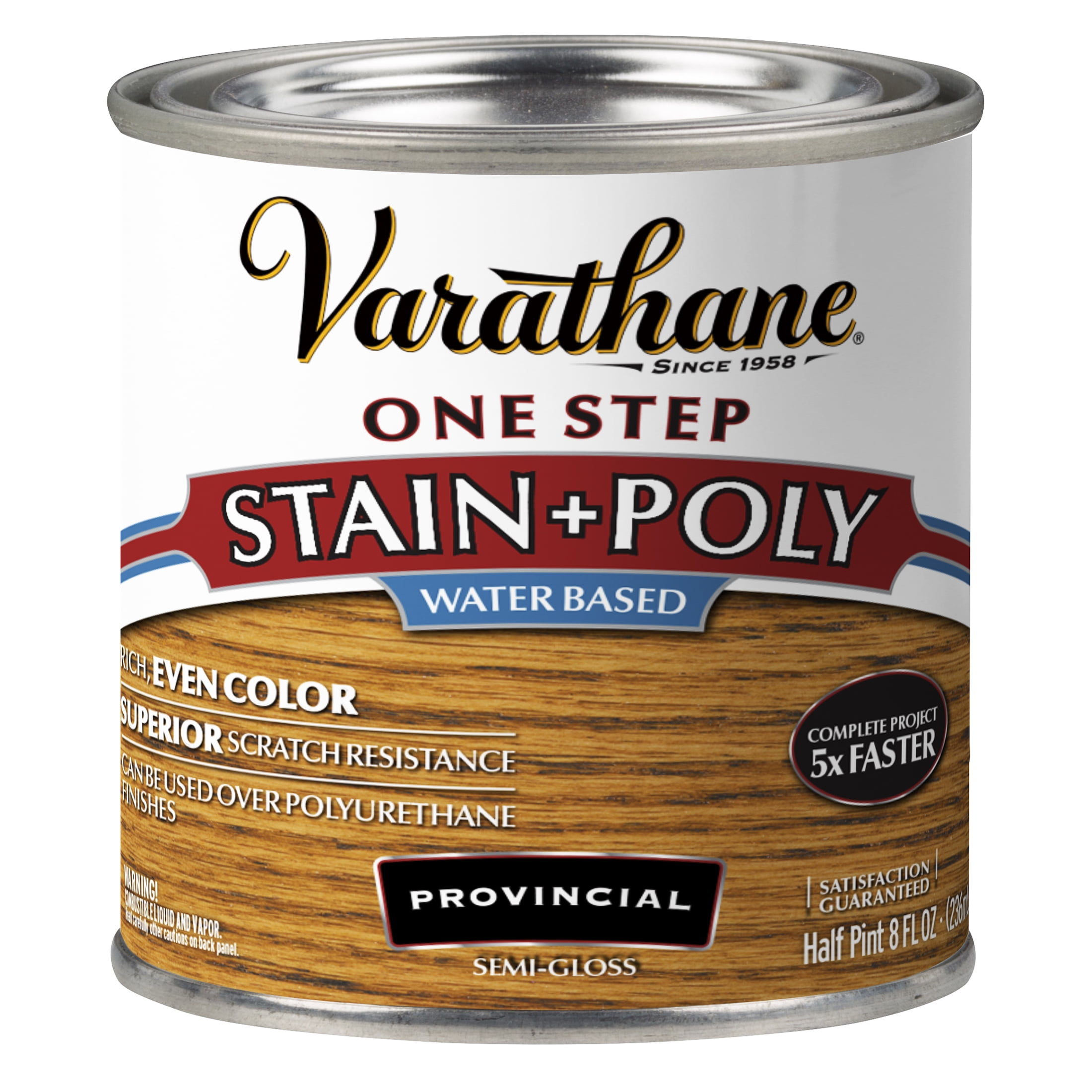 4 Pack, Provincial, Varathane Stain + Polyurethane, Semi-Gloss -384366, Half Pint