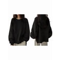 thumbnail image 3 of Women'S Oversized Sweaters Long Sleeve Crew Neck Fuzzy Knit Casual Chunky Pullover Sweater Fall Black S, 3 of 7