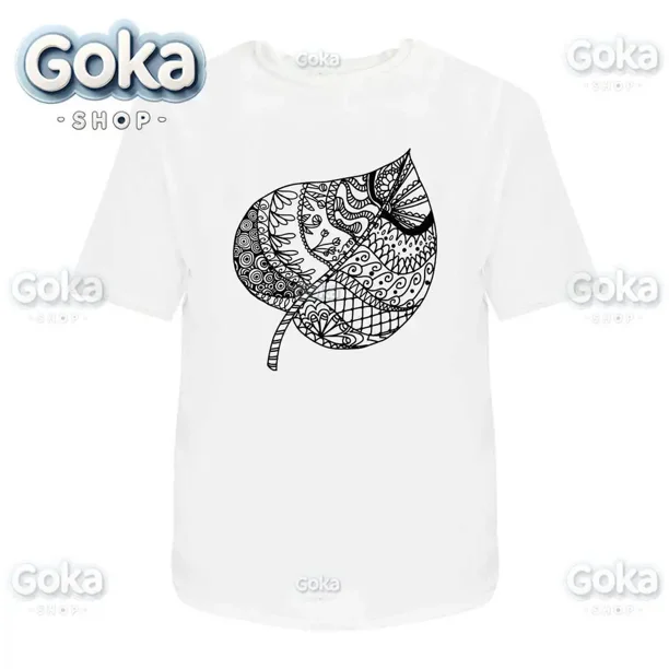 Camisetas con estampado de hojas garabatadas ropa para hombre camisetas y camisetas nuevas Camiseta estampada de algodón para mujer ropa Y2K camiseta divertida bonita