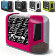 PowerMe Electric Pencil Sharpener – Pink, Handheld, Manual, Battery Powered with Cover – Perfect for Mother's Day Home Gifts