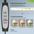 thumbnail image 2 of Grow Lights for Indoor Plants Heads LED Full Spectrum Lamps With Clips Dimmable Levels andTimer for Growing, 2 of 6