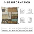 thumbnail image 5 of BANET Throw Pillow Covers Brown Teal Green Wooden Planks Short Plush Pillowcase Home Decor Cushion Case for Couch Sofa Bed, Super Soft &amp; Comfortable 18x18in, 5 of 5