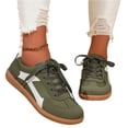 thumbnail image 4 of NexTorq Walking Shoes Women, Arch Support Shoes for Women, Women's Slip On Shoes, Womens Casual Shoes, Women Classic Retro Fashion Sneakers Casual Walking Footwear Anti Slip Trainers, Army Green, 5.5, 4 of 7