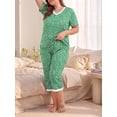 thumbnail image 4 of Cueply Women Plus Size Pajamas Set Short Sleeve Pjs Sleepwear Loungewear Nightwear with Pockets, 4 of 8
