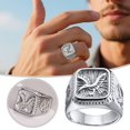 thumbnail image 3 of Mens Fashion Metal Ring Stylish Jewelry Trendy Accessories Durable Comfortable Unisex Band, 3 of 8