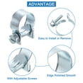 thumbnail image 3 of Unique Bargains 10Pack Mini Fuel Line Pipe Hose Clamp Clip, Adjustable 14-16mm, Zinc Plated, 3 of 5
