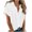 White, variant on WREESH Women's Button Down Shirt Fashion Causal Solid Blouse with Short Sleeve Summer Tops Beige