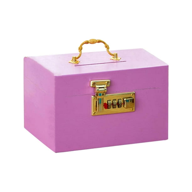 Caja de ahorro de dinero con contraseña, para , Caja de almacenamiento para el hogar para adultos Gran regalo Banco de juguete Banco de rosa S Sunnimix hucha