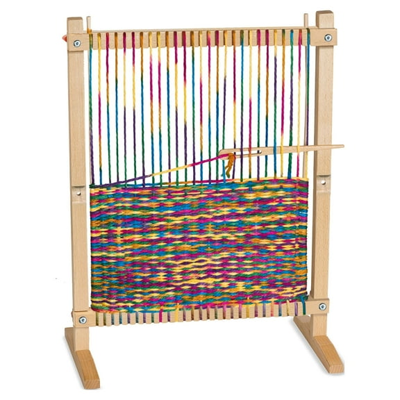 Melissa & Doug Wooden Multi-Craft Weaving Loom: Extra-Large Frame (22.75 x 16.5 inches)