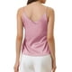 thumbnail image 3 of Camiseta de satén para mujer, tirantes, escote en V, top de seda casual, formal, capa, camisa de dormir 2026 2XL Rosa, 3 of 6