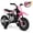 Pink, variant on 12V Kids Ride-On Motorcycle with Training Wheels,2×25W Motors, Throttle Grip, Spring Suspension, Bluetooth & Music, Electric Dirt Bike for Ages 3-8,Green