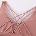 thumbnail image 4 of Venzia Women’s Solid Color Cross Back Sports Bra – High Impact Shockproof Fitness Bra for Plus Size Running Yoga Pink7 M, 4 of 4