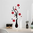 thumbnail image 5 of Elegant Floral Wall Decal Sticker Removable Vinyl Art for Home Decor, Living Room, Bedroom, Office Black and Red Design, 5 of 5