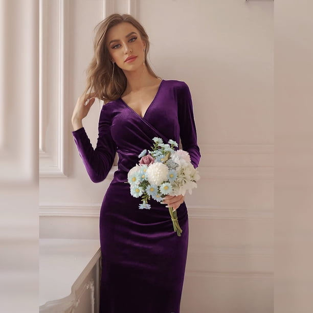 dark purple bodycon dress long sleeve Purple Open Back High Collar Long Sleeve Bodycon Dress
