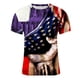 thumbnail image 3 of Camisetas Casuales Impresas de Manga Corta en el Patrón de Rayas, Camisetas Ligeras de Algodón a Rayas para Hombres, 3 of 5