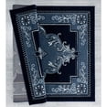thumbnail image 3 of Porch & Den  Curry Hand-Carved Area Rug Navy 1'10" x 2'8" 2' x 3' Living Room,Bedroom,Entryway White,Beige Rectangle, 3 of 5