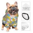 thumbnail image 3 of Goofa Colorful Rubber Duck 1 Pattern Small Dog Sweater Hoodies Pet Grey Hooded Soft Fleece Sweatshirts with Pocket Fall Winter Puppy Cat Sweaters Warm Clothes-, 3 of 8